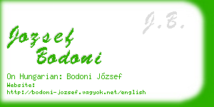 jozsef bodoni business card