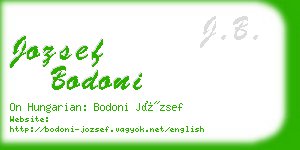 jozsef bodoni business card